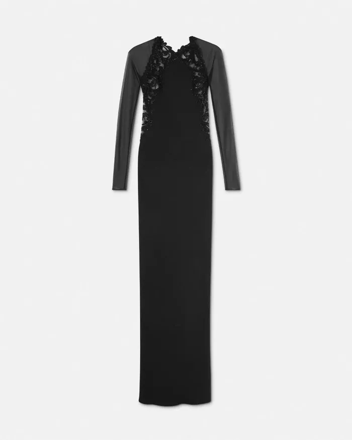 Versace Dresses Embellished Barocco Lace Gown Black 8211 Women
