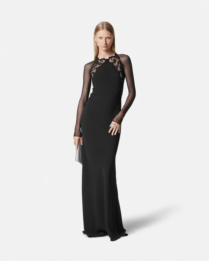 Versace Dresses Embellished Barocco Lace Gown Black 8211 Women Versace Dresses Embellished Barocco Lace Gown Black 8211 Women