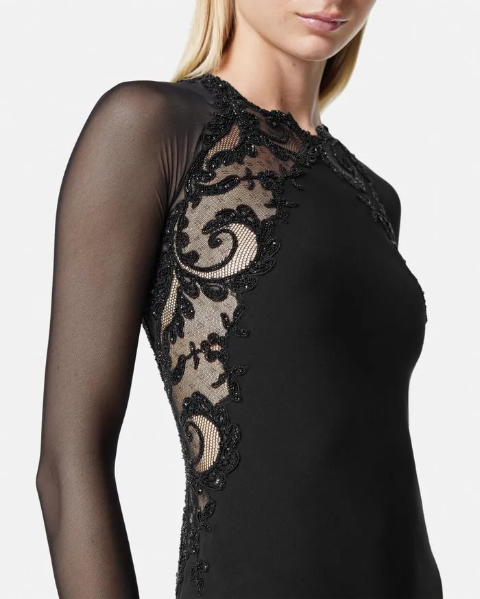 Versace Dresses Embellished Barocco Lace Gown Black 8211 Women Versace Dresses Embellished Barocco Lace Gown Black 8211 Women