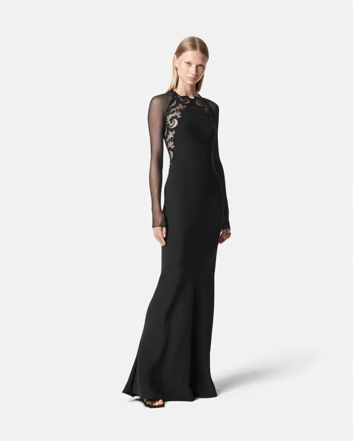 Versace Dresses Embellished Barocco Lace Gown Black 8211 Women Versace Dresses Embellished Barocco Lace Gown Black 8211 Women