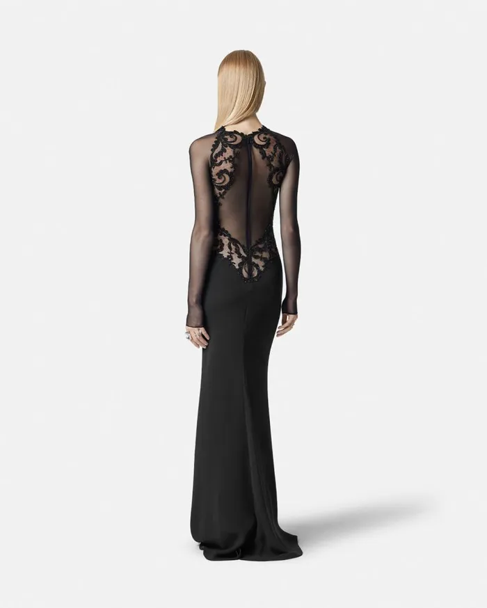 Versace Dresses Embellished Barocco Lace Gown Black 8211 Women Versace Dresses Embellished Barocco Lace Gown Black 8211 Women