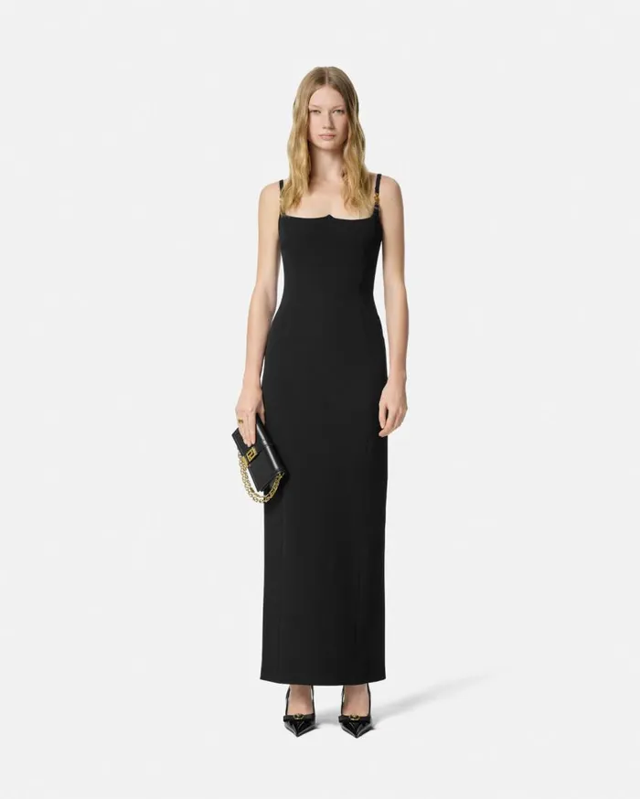 Versace Dresses Medusa 03995 Fluted Gown Black 8211 Women Versace Dresses Medusa 03995 Fluted Gown Black 8211 Women