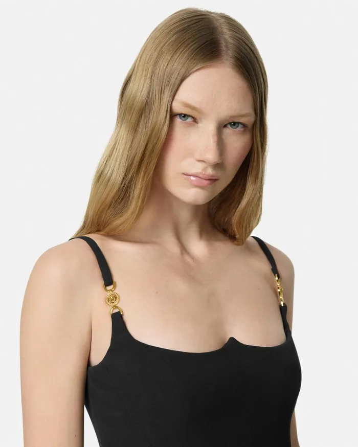 Versace Dresses Medusa 03995 Fluted Gown Black 8211 Women Versace Dresses Medusa 03995 Fluted Gown Black 8211 Women