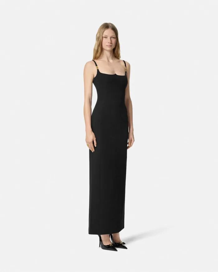 Versace Dresses Medusa 03995 Fluted Gown Black 8211 Women Versace Dresses Medusa 03995 Fluted Gown Black 8211 Women