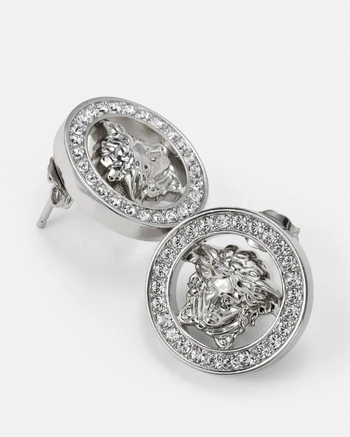 Versace Earrings Crystal Medusa 03995 Earrings Silver 8211 Women Versace Earrings Crystal Medusa 03995 Earrings Silver 8211 Women