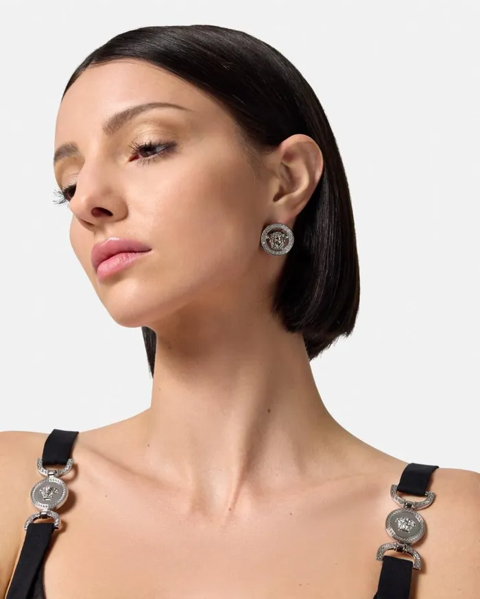 Versace Earrings Crystal Medusa 03995 Earrings Silver 8211 Women Versace Earrings Crystal Medusa 03995 Earrings Silver 8211 Women