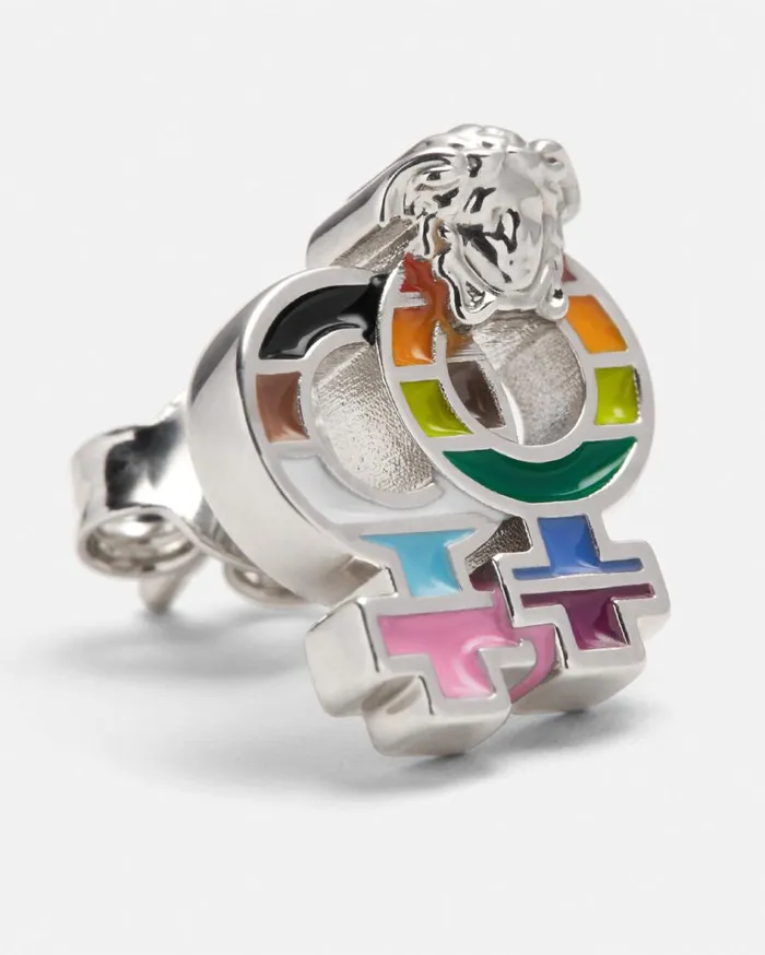 Versace Earrings Pride Earrings Silver 8211 WomenMen Versace Earrings Pride Earrings Silver 8211 WomenMen