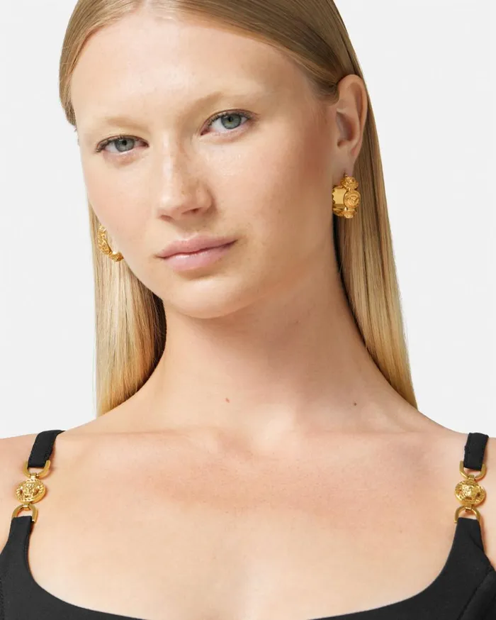 Versace Earrings Tribute Medusa Hoop Earrings Gold 8211 Women Versace Earrings Tribute Medusa Hoop Earrings Gold 8211 Women