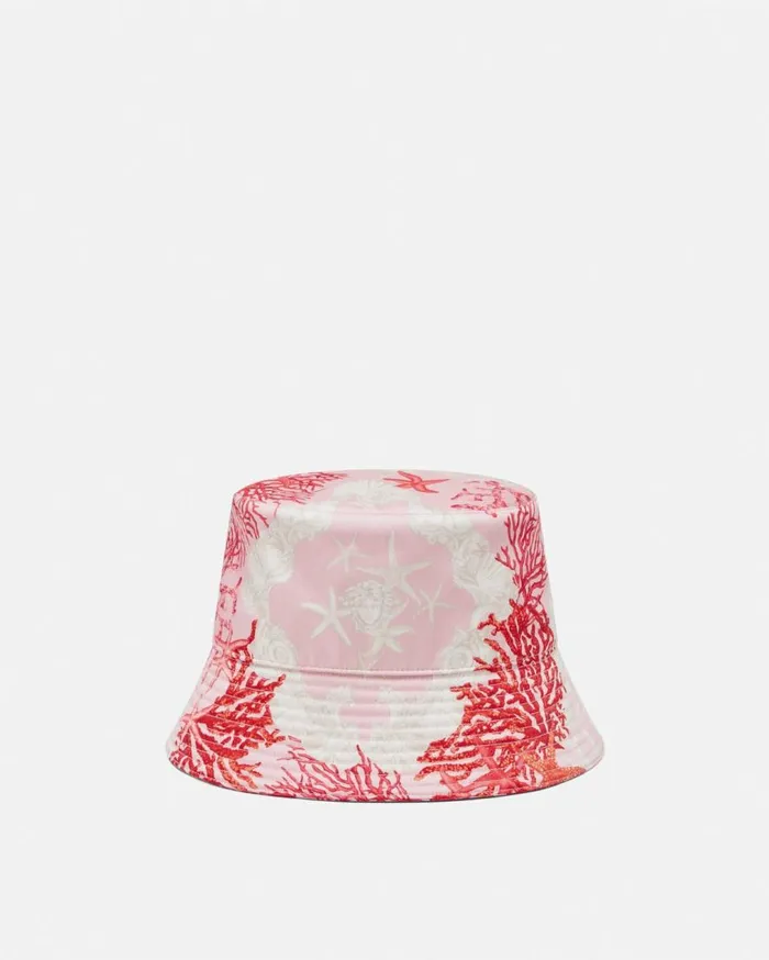 Versace Hats and Caps Barocco Sea Bucket Hat Pinkprint 8211 WomenMen