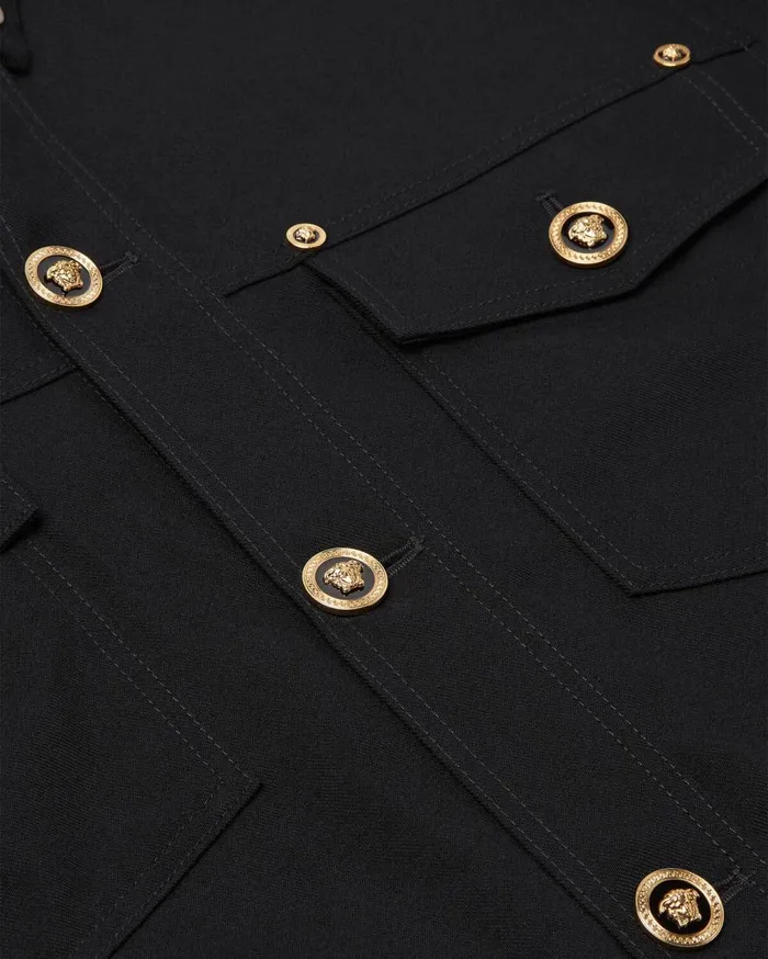 Versace Jackets and Coats Gabardine Wool Overshirt Black 8211 Men Versace Jackets and Coats Gabardine Wool Overshirt Black 8211 Men
