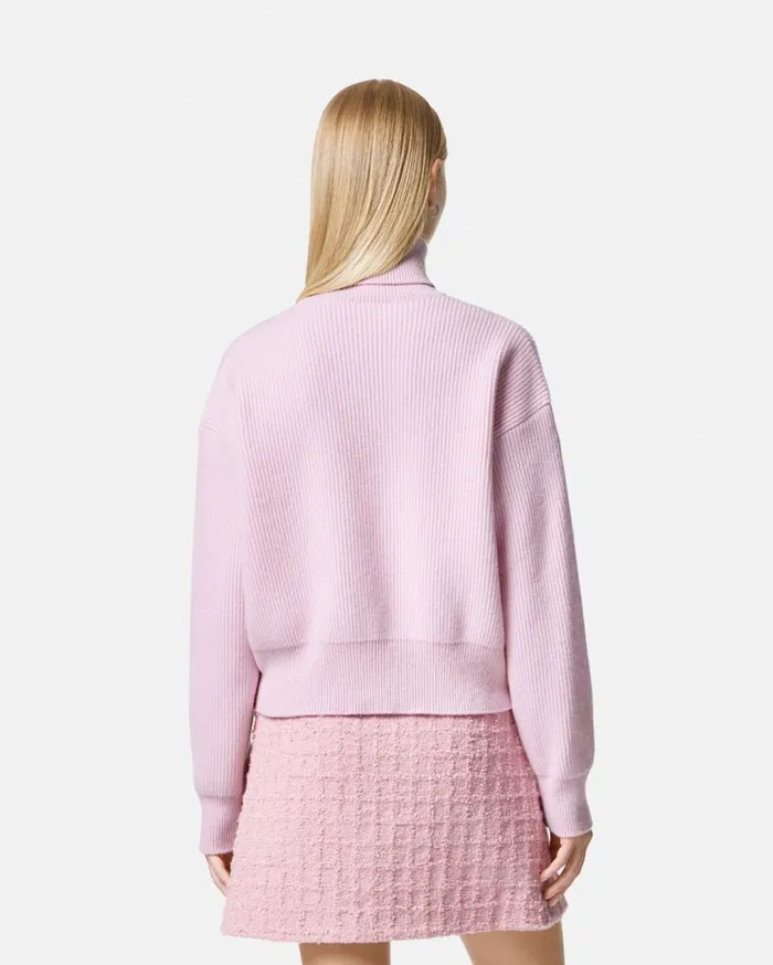 Versace Knitwear 1978 ReEdition Logo Sweater Light Pink 8211 Women Versace Knitwear 1978 ReEdition Logo Sweater Light Pink 8211 Women