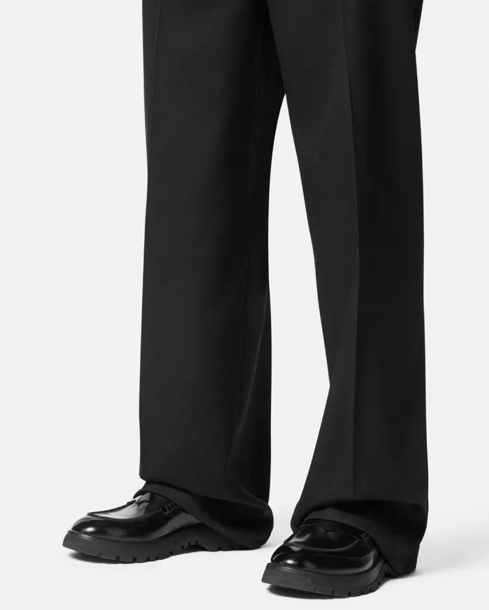 Versace Loafers and Slippers Elios Leather Loafers Black 8211 Men Versace Loafers and Slippers Elios Leather Loafers Black 8211 Men