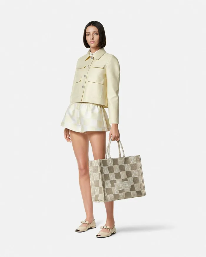 Versace Outerwear and Coats Duchesse Crop Blouson Jacket Beige 8211 Women Versace Outerwear and Coats Duchesse Crop Blouson Jacket Beige 8211 Women