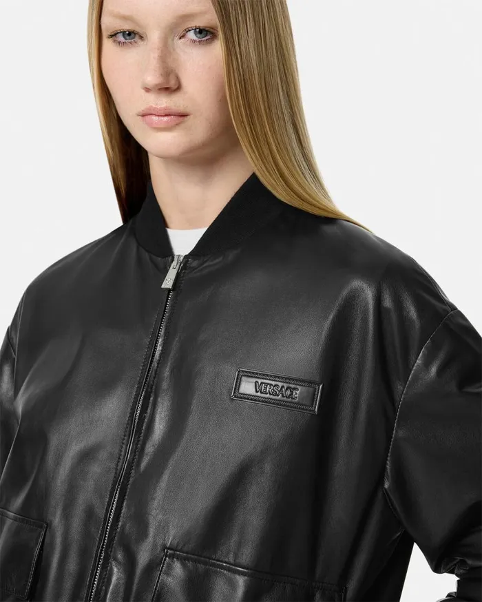 Versace Outerwear and Coats Leather Blouson Jacket Black 8211 Women Versace Outerwear and Coats Leather Blouson Jacket Black 8211 Women