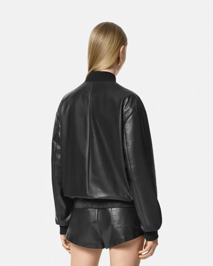 Versace Outerwear and Coats Leather Blouson Jacket Black 8211 Women Versace Outerwear and Coats Leather Blouson Jacket Black 8211 Women