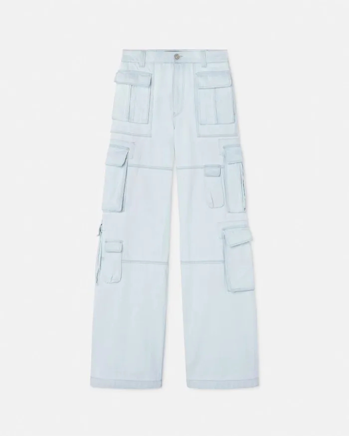 Versace Pants and Shorts Cargo Jeans Light Blue 8211 Men