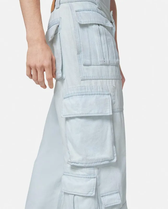 Versace Pants and Shorts Cargo Jeans Light Blue 8211 Men Versace Pants and Shorts Cargo Jeans Light Blue 8211 Men