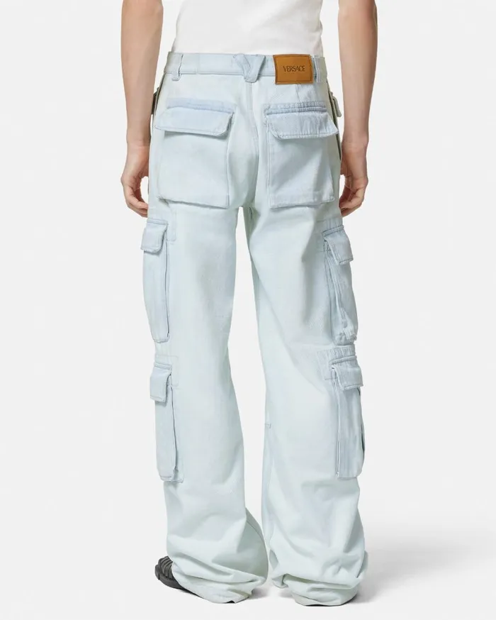 Versace Pants and Shorts Cargo Jeans Light Blue 8211 Men Versace Pants and Shorts Cargo Jeans Light Blue 8211 Men