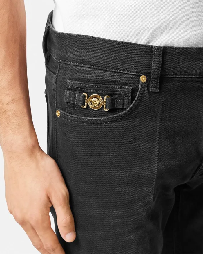Versace Pants and Shorts SlimFit Jeans Black 8211 Men Versace Pants and Shorts SlimFit Jeans Black 8211 Men