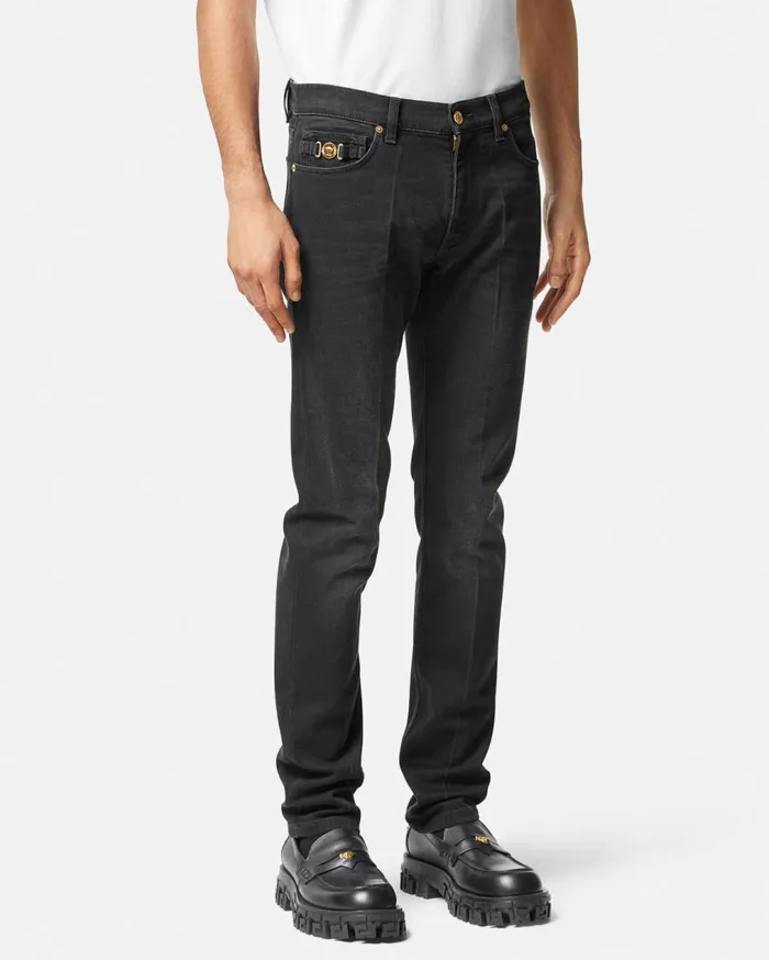 Versace Pants and Shorts SlimFit Jeans Black 8211 Men Versace Pants and Shorts SlimFit Jeans Black 8211 Men