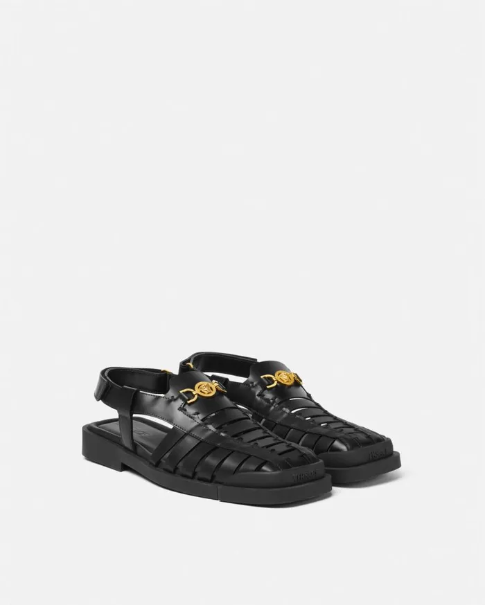 Versace Sandals and Slides Medusa 03995 Sandals Blackgold 8211 Men Versace Sandals and Slides Medusa 03995 Sandals Blackgold 8211 Men