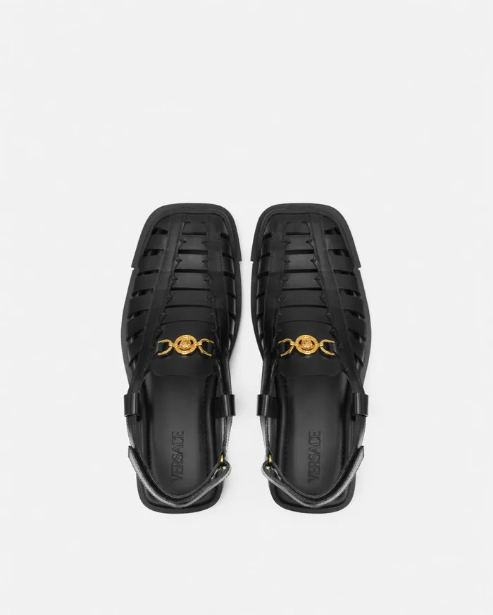 Versace Sandals and Slides Medusa 03995 Sandals Blackgold 8211 Men Versace Sandals and Slides Medusa 03995 Sandals Blackgold 8211 Men