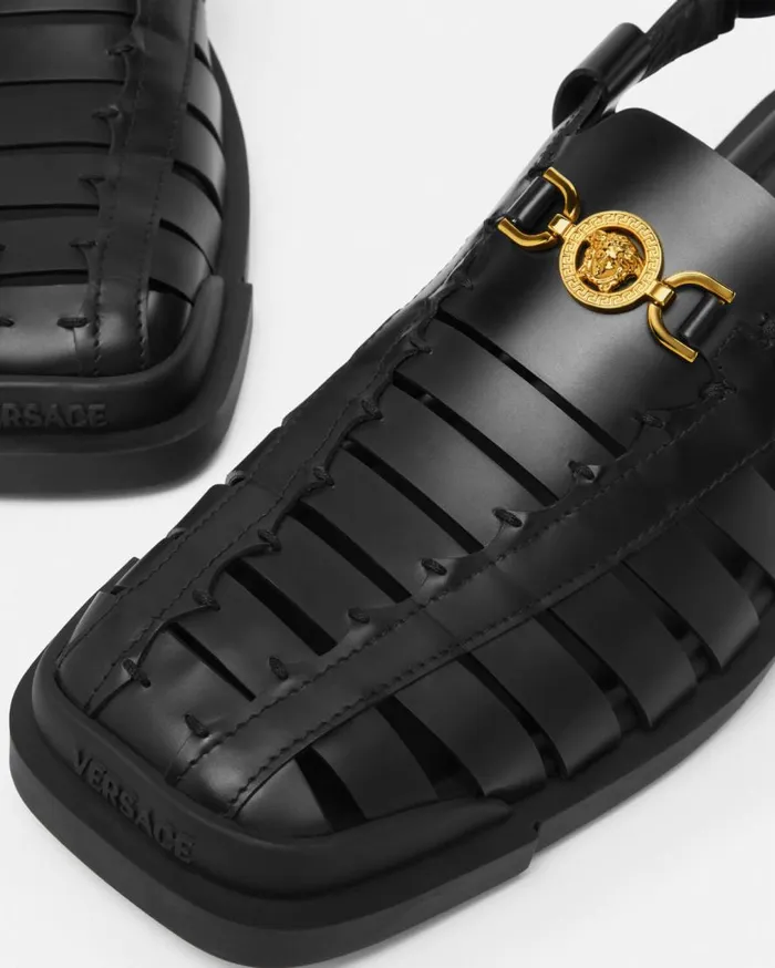 Versace Sandals and Slides Medusa 03995 Sandals Blackgold 8211 Men Versace Sandals and Slides Medusa 03995 Sandals Blackgold 8211 Men