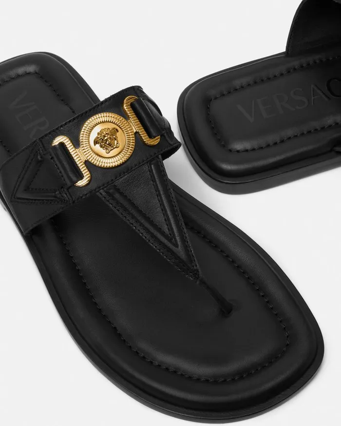 Versace Sandals and Slides Medusa Biggie Sandals Blackgold 8211 Men Versace Sandals and Slides Medusa Biggie Sandals Blackgold 8211 Men
