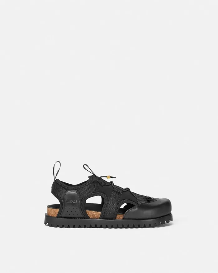 Versace Sandals and Slides Medusa Track Sandals Blackgold 8211 Men