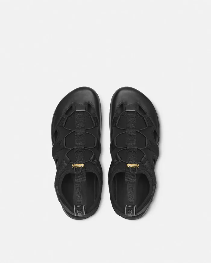 Versace Sandals and Slides Medusa Track Sandals Blackgold 8211 Men Versace Sandals and Slides Medusa Track Sandals Blackgold 8211 Men