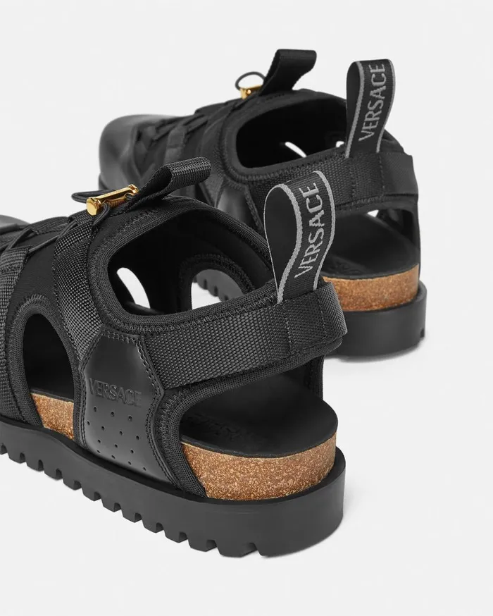 Versace Sandals and Slides Medusa Track Sandals Blackgold 8211 Men Versace Sandals and Slides Medusa Track Sandals Blackgold 8211 Men