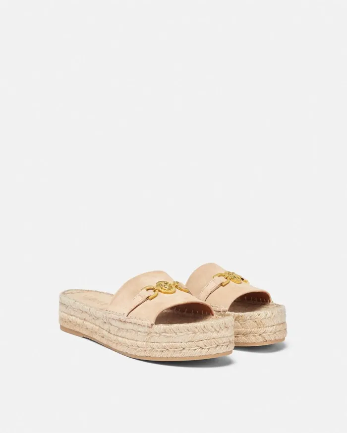 Versace Sandals Medusa 03995 Suede Espadrilles 12034 Beige 8211 Women Versace Sandals Medusa 03995 Suede Espadrilles 12034 Beige 8211 Women
