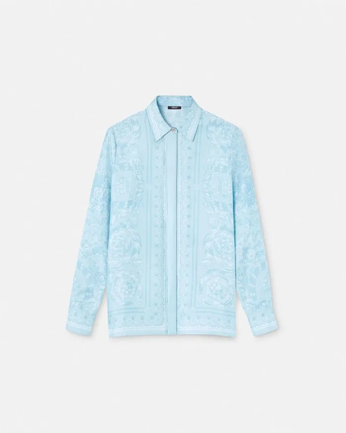 Versace Shirts and Tops Barocco Silk Shirt Blueprint 8211 Women
