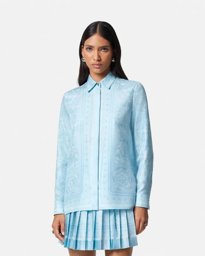 Versace Shirts and Tops Barocco Silk Shirt Blueprint 8211 Women Versace Shirts and Tops Barocco Silk Shirt Blueprint 8211 Women