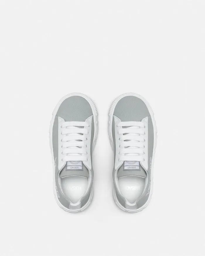 Versace Shoes 1978 ReEdition Greca Kids Sneakers Gray 8211 Children Versace Shoes 1978 ReEdition Greca Kids Sneakers Gray 8211 Children