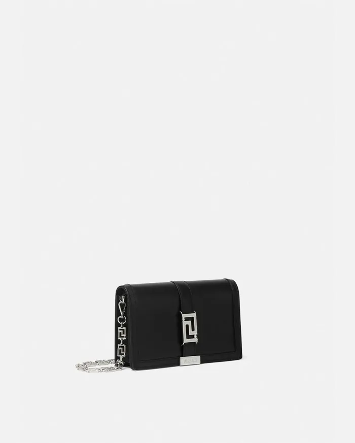 Versace Shoulder and Crossbody Greca Goddess Mini Bag Blacksilver 8211 Women Versace Shoulder and Crossbody Greca Goddess Mini Bag Blacksilver 8211 Women