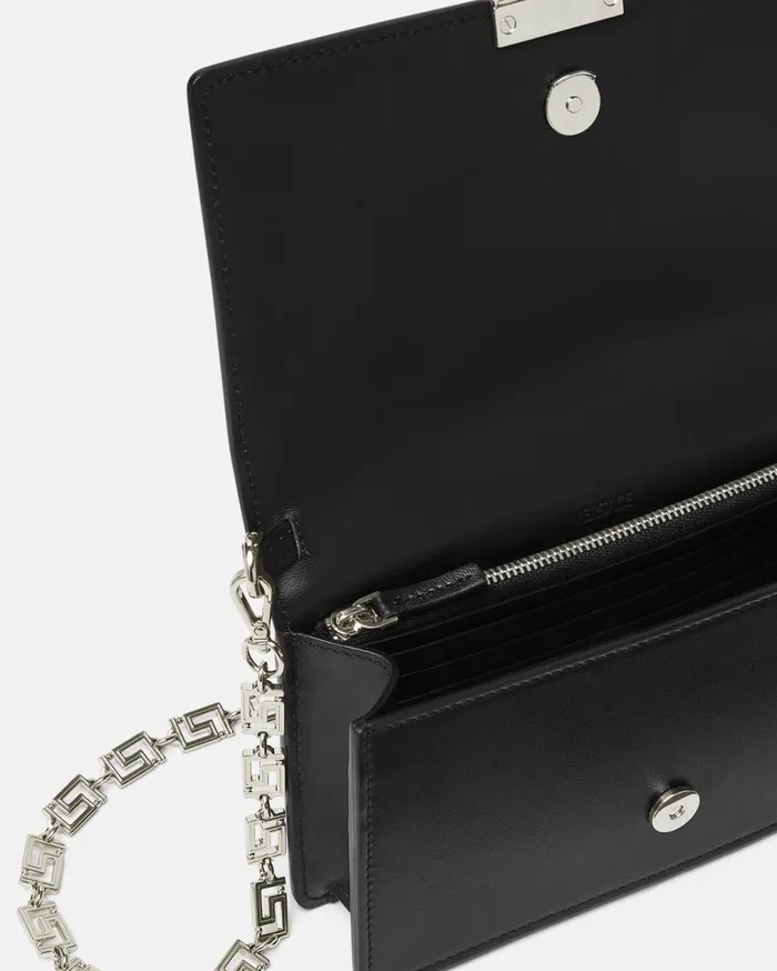 Versace Shoulder and Crossbody Greca Goddess Mini Bag Blacksilver 8211 Women Versace Shoulder and Crossbody Greca Goddess Mini Bag Blacksilver 8211 Women