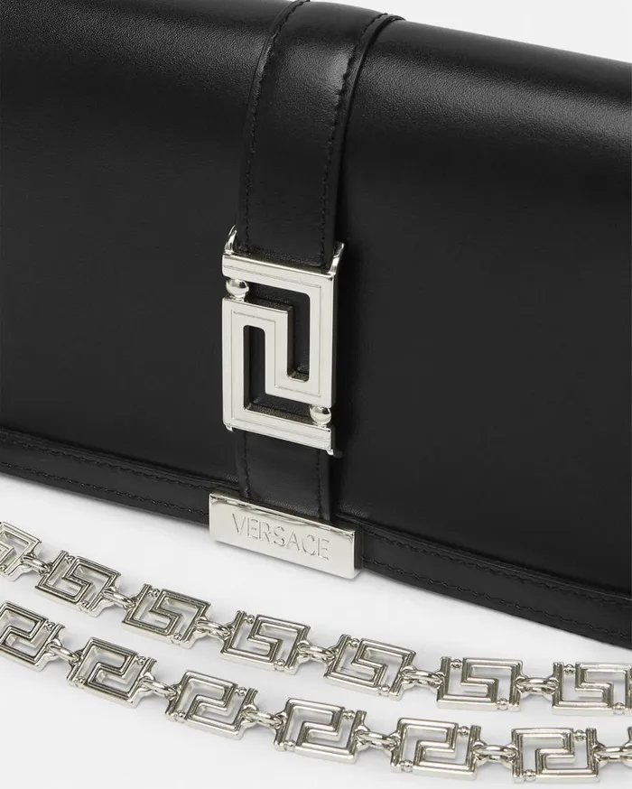 Versace Shoulder and Crossbody Greca Goddess Mini Bag Blacksilver 8211 Women Versace Shoulder and Crossbody Greca Goddess Mini Bag Blacksilver 8211 Women