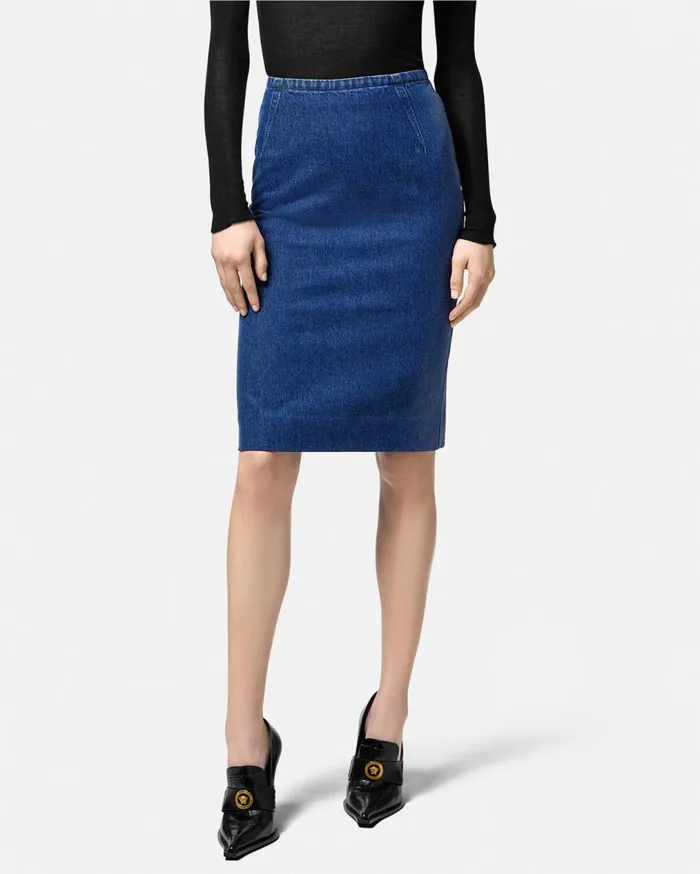 Versace Skirts Denim Pencil Skirt Blue 8211 Women Versace Skirts Denim Pencil Skirt Blue 8211 Women