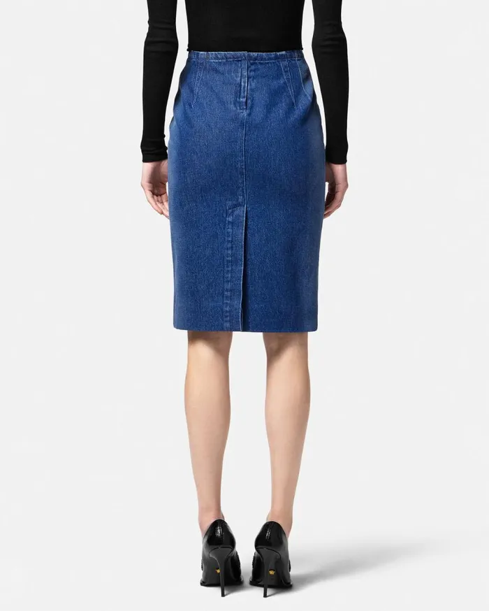 Versace Skirts Denim Pencil Skirt Blue 8211 Women Versace Skirts Denim Pencil Skirt Blue 8211 Women