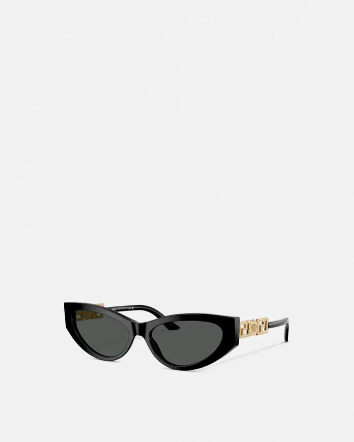 Versace Sunglasses Greca Strass CatEye Sunglasses Blackgold 8211 Women