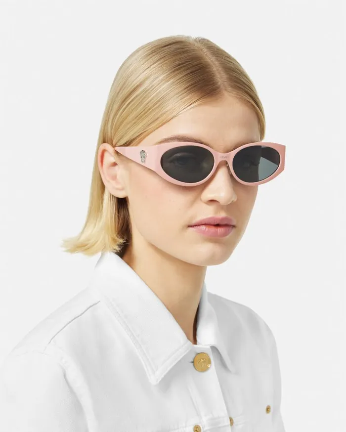 Versace Sunglasses La Medusa Oval Sunglasses Pink 8211 Women Versace Sunglasses La Medusa Oval Sunglasses Pink 8211 Women