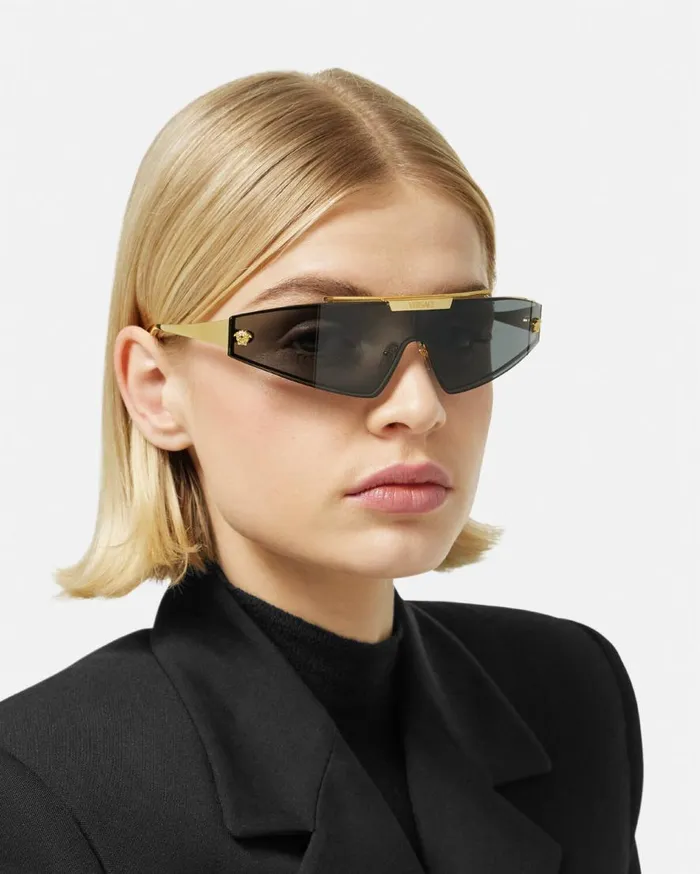 Versace Sunglasses Medusa Horizon Sunglasses Blackgold 8211 Women Versace Sunglasses Medusa Horizon Sunglasses Blackgold 8211 Women