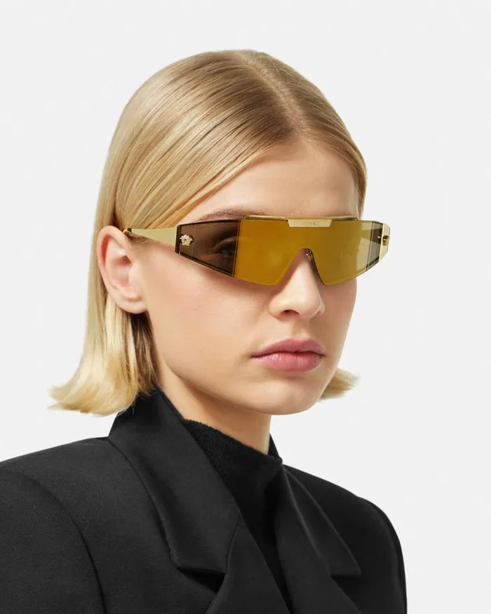 Versace Sunglasses Medusa Horizon Sunglasses Blackgold 8211 Women Versace Sunglasses Medusa Horizon Sunglasses Blackgold 8211 Women