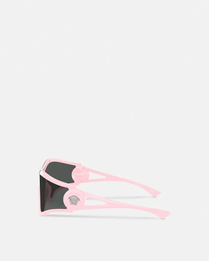 Versace Sunglasses Medusa Medallion Shield Sunglasses Pink 8211 WomenMen
