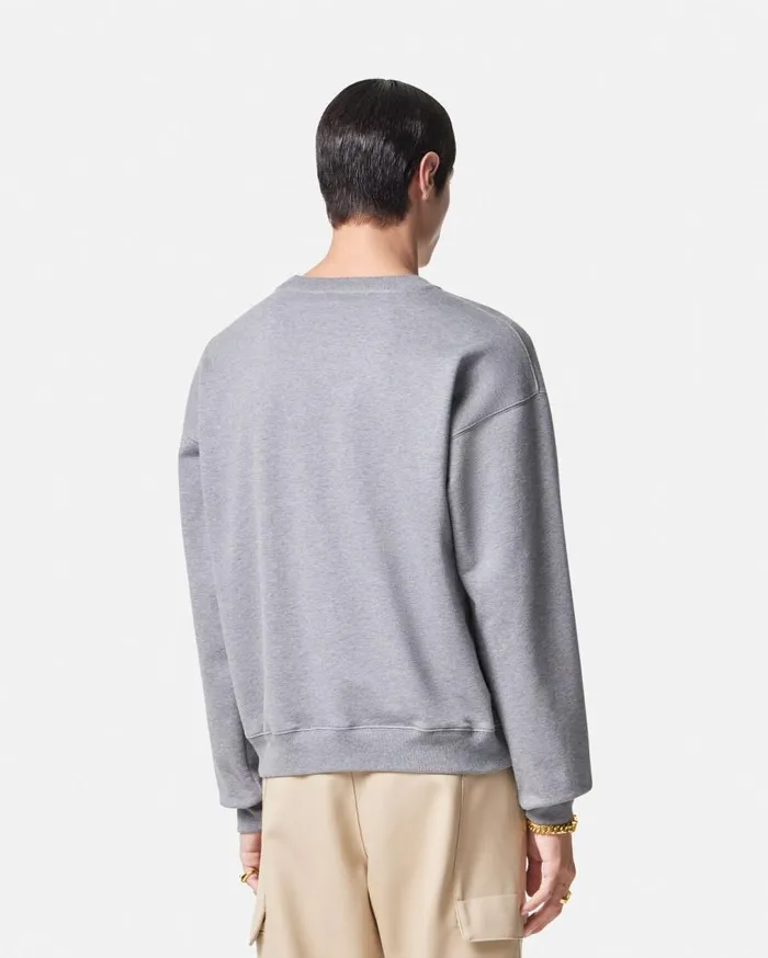Versace Sweatshirts Embroidered Nautical Medusa Sweatshirt Gray 8211 Men Versace Sweatshirts Embroidered Nautical Medusa Sweatshirt Gray 8211 Men
