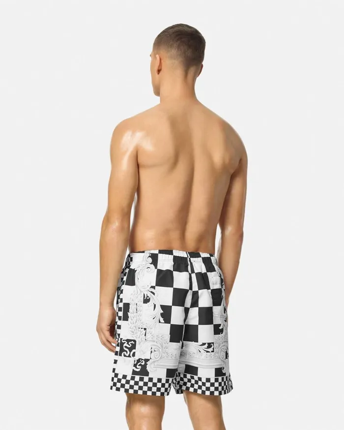 Versace Swimwear Medusa Contrasto Boardshorts Blackprint 8211 Men Versace Swimwear Medusa Contrasto Boardshorts Blackprint 8211 Men