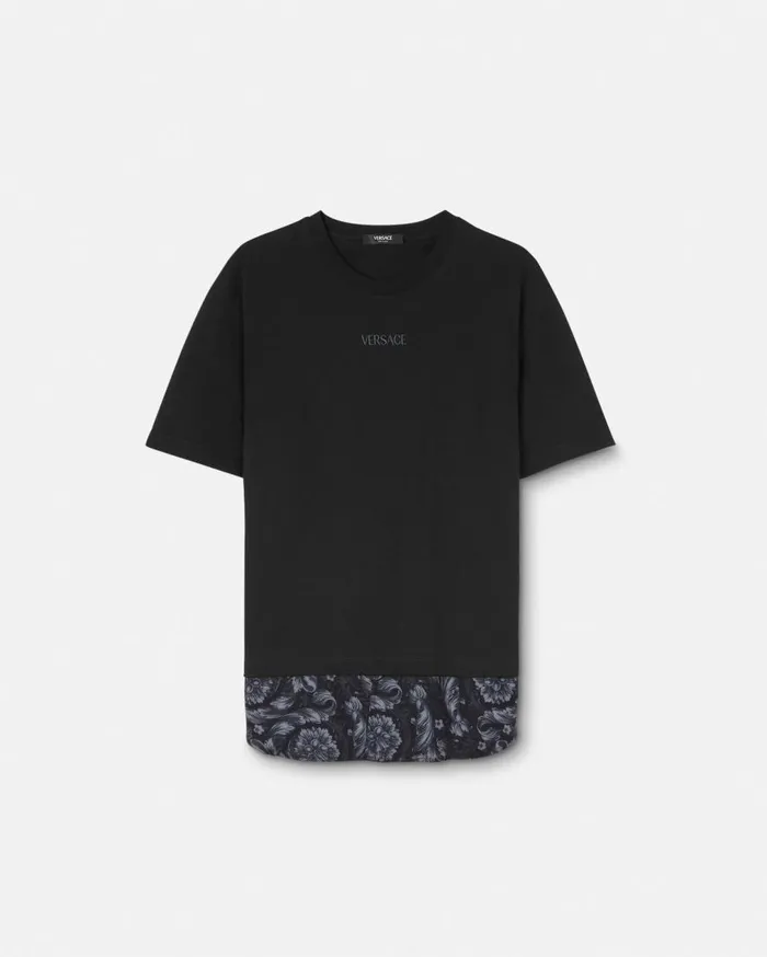Versace TShirts and Polos Barocco Panelled TShirt Black 8211 Men
