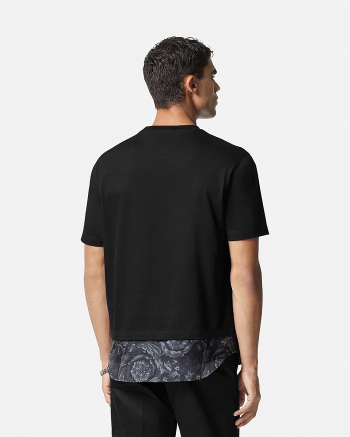 Versace TShirts and Polos Barocco Panelled TShirt Black 8211 Men Versace TShirts and Polos Barocco Panelled TShirt Black 8211 Men