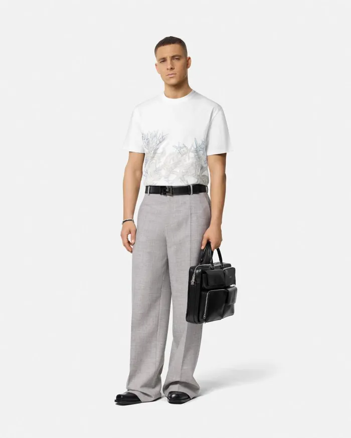 Versace TShirts and Polos Barocco Sea Graphic TShirt Whiteprint 8211 Men Versace TShirts and Polos Barocco Sea Graphic TShirt Whiteprint 8211 Men